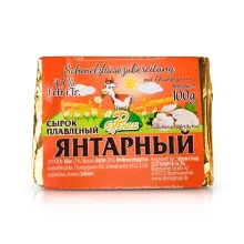 Сырок - Янтарный, плавленый с шампиньонами, 45 % жирности, Буренка, 100 г