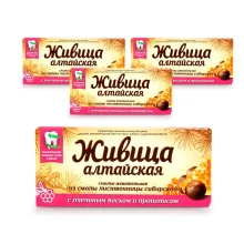 Живица - Алтайская из смолы лиственницы сибирской, с пчелиным воском и прополисом, 4 шт. х 4 упак.