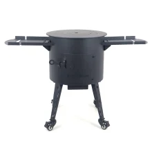 Feuerofen Utschak Ø 40 cm, für Kasan 12 L, Transportrollen, Ablagetischen, Ofenplatte