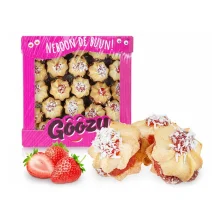 Печенье песочное, со вкусом клубники, Goozy, 450 г