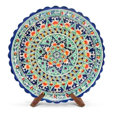 Ляган - КараКалам KR1, Риштан керамика, Ø 42 см Ляган - КараКалам KR1, Риштан керамика, Ø 42 см