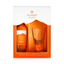 Geschenkset Armenischer Brandy - Ararat Apricot, 6 Jahre, 35 % vol. 0,7 L, + Longdrinkglas Geschenkset Armenischer Brandy - Ararat Apricot, 6 Jahre, 35 % vol. 0,7 L, + Longdrinkglas