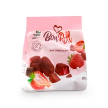 Gelee-Konfekt - Bon Roll, mit Erdbeergeschmack, in Milchschokolade, Uniconf, 80 g Gelee-Konfekt - Bon Roll, mit Erdbeergeschmack, in Milchschokolade, Uniconf, 80 g