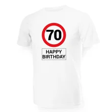 T-Shirt für Männer - Design Happy birthday 70, Baumwolle