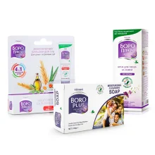 Set - Feuchtigkeitsspendend, Boro Plus, Seife + Creme + Lippenbalsam