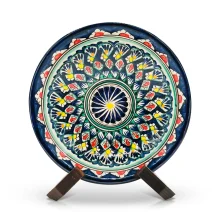 Teller tief auf Bein - Risсhtan Keramik М, Handarbeit, Ø 23 cm