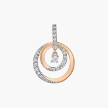 Anhänger, Rotgold 585°, Zirkonia, 24 mm 1,49 gr