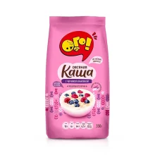 Каша овсяная, с черникой и малиной, ОГО!, 350 г
