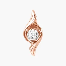 Anhänger, Rotgold 585°, Swarovski Kristall, 15 mm