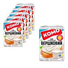 Schmelzkäse - Cremig, 40 % Fett, Komo, 6 х 75 g