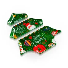 Unterteilt Platte - Viel Glück, Glas, 27 x 14 x 3,5 cm