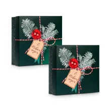 Geschenkbox - Neujahrspaket, Karton, 17 x 17 x 7 cm, 2 St.