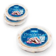 Heringsfilet- Pod Wodotschku, in Öl, Ura, 3 х 200 g