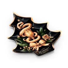 Neujahrsteller - Wünsche werden wahr, Glas, 19,5 x 16,5 cm Neujahrsteller - Wünsche werden wahr, Glas, 19,5 x 16,5 cm