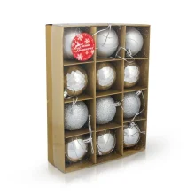 Weihnachtskugeln - Farbenspiel, Silber, Ø 5,5 cm, 12 Stk.