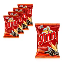 Семечки полосатые, жареные, Джинн, 5 х 300 г