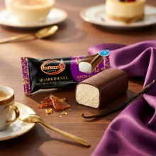 Quarkriegel in Schokoglasur, mit Creme-Brüleе, Lackmann, 38 g