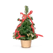 Weihnachtsbaum, Dekor rot, Kunststoff, 25 х 15 cm