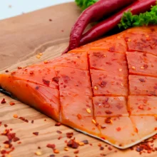 Lachsforellenfilet, gedörrt, pikant, 500 g