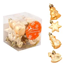 Tannenbaumschmuck - Neujahr, Kunststoff, 8 Stk.