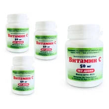 Vitamin C, Kyjiwer Vitaminfabrik, 160 Tabletten х 4