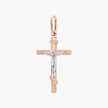 Kreuz, Rot- / Weißgold 585°, 25 mm