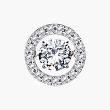 Anhänger, Silber 925°, Zirkonia, 13 mm