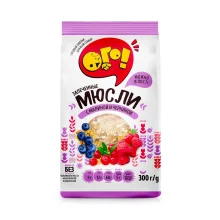 Мюсли запечённые, с малиной и черникой, ОГО!, 300 г