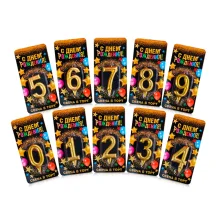 Tortenkerze - Zahl, gold, Wachs, 6 cm