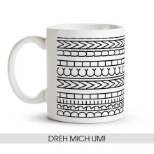 Tasse - Dreh mich um!, Keramik, 330 ml