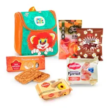 Rucksack mit Süßigkeiten Nostalgie 13 - Löwenbaby und Schildkröte