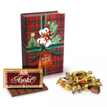 Süßigkeiten Set im Buchbox -  Für Sie im Neuen Jahr, 390 g