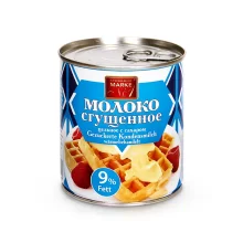 Cгущённое молоко 9 % жирности, Marke №1, 397 г