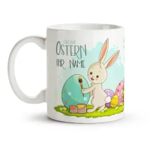 Кружка именная - Frohe Ostern, пасхальные мотивы, керамика, 330 мл