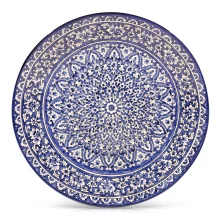 Lagan - KaraKalam blau, Rischtan Keramik, Ø 42 cm