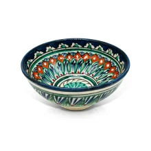 Коса Пиала Мехроб П7 - Риштан, керамика, ручная работа, 500 мл, Ø 15 см