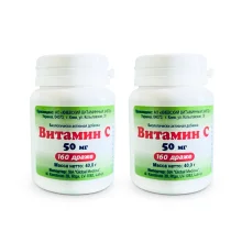 Vitamin C, Kyjiwer Vitaminfabrik, 160 Tabletten х 2