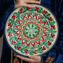 Ляган - КараКалам R4, Риштан керамика, Ø 42 см