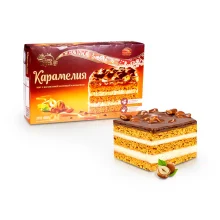 Torte - Karamelia, mit Karamellgeschmack und Haselnuss, 400 g  Torte - Karamelia, mit Karamellgeschmack und Haselnuss, 400 g