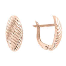 Ohrringe, Rotgold 585°, Ohne Einsatz, englischer Verschluss, 15 mm