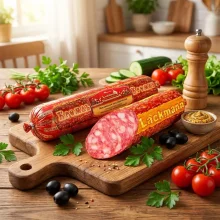 Wurst Serwelat - Moskowskaja, Rind- und Schweinefleisch, Lackmann, 300 g