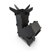 Raketenofen, zerlegbar, Metall 2 mm, Höhe 50 cm