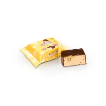 Schaumzuckerkonfekt - Wkusnjascha, mit Karamellgeschmack in kakaohaltiger Fettglasur, 500 g  