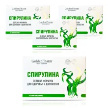 Спирулина, Golden Pharm, 60 таблеток х 4 шт.