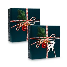 Geschenkbox - Neujahrspaket, Karton, 26 x 26 x 8 cm, 2 St.