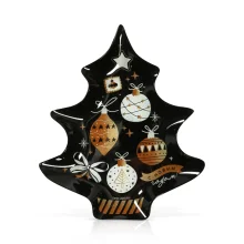 Neujahrsteller - Frohes Neues Jahr, Glas, 19,5 x 16,5 x 1,8 cm