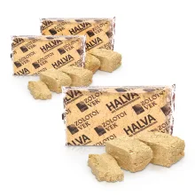 Халва подсолнечная, ванильная, Золотой век, 3 х 500 г