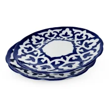Servierteller Lagan Teller Pahta Gul Ø 26 cm, 2 Stück, Usbekisches Porzellan