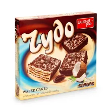 Торт вафельный - Чудо, с кокосовым вкусом, в шоколадной глазури, 180 г