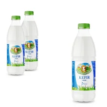 Sauermilcherzeugnis Kefir - Rodnaja Derewnja, 2% Fett, 3 х 1 kg